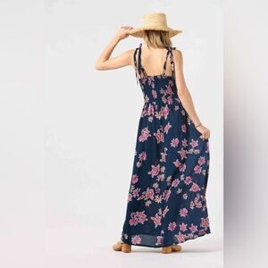 Pacific Vibes Red and Blue Floral tropical maxi dress size XXL ($129 retail)